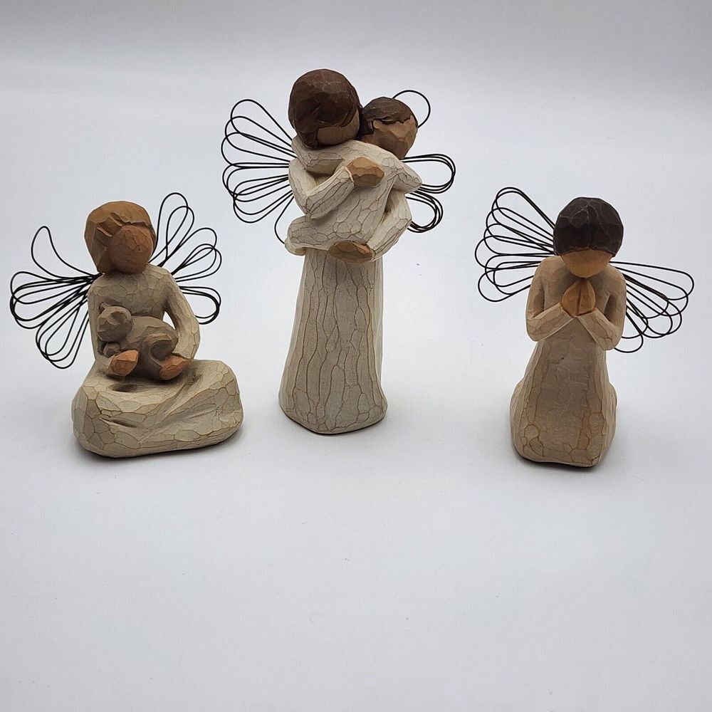 Demdaco Willow Tree Angels Figures Lot Of 3 Vintage 2002 1999